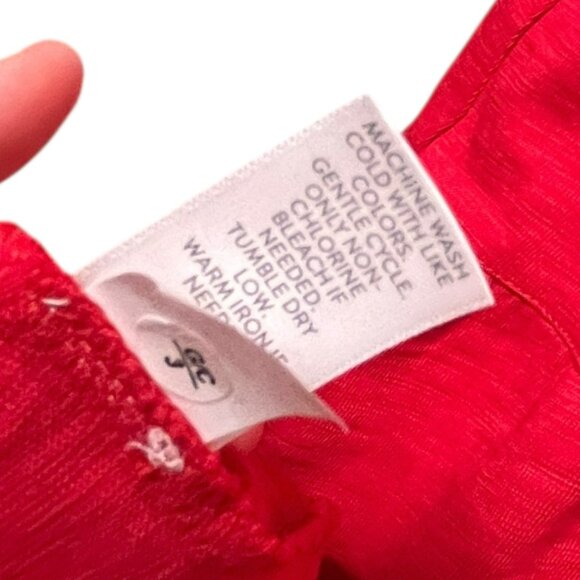 NEW J. Jill Tiered Slub Knit Maxi Dress 2X Red Plus Flowy Beach Summer FLAW - Picture 6 of 11